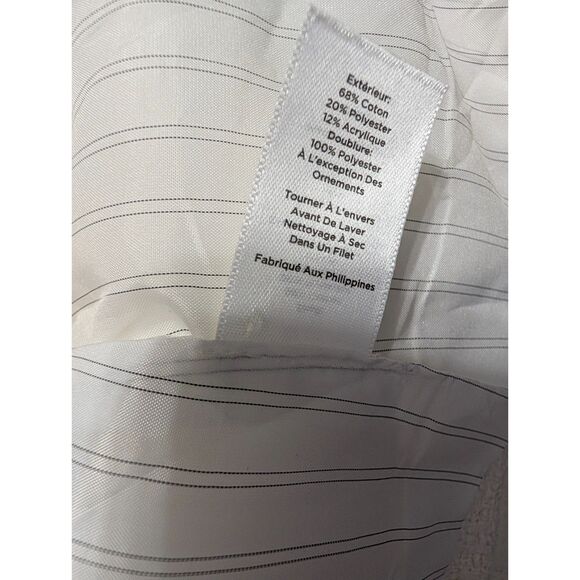 Talbots Piped Tweed Blazer 14 Cream Black Trim Quiet Luxury Old Money Academia - Picture 10 of 12